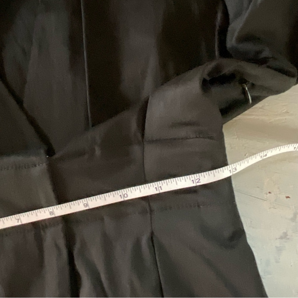 Zara Dress‎ Poplin Mini Wrap Longsleeve Pleated Black Cocktail Size XS NWOT - Picture 11 of 12